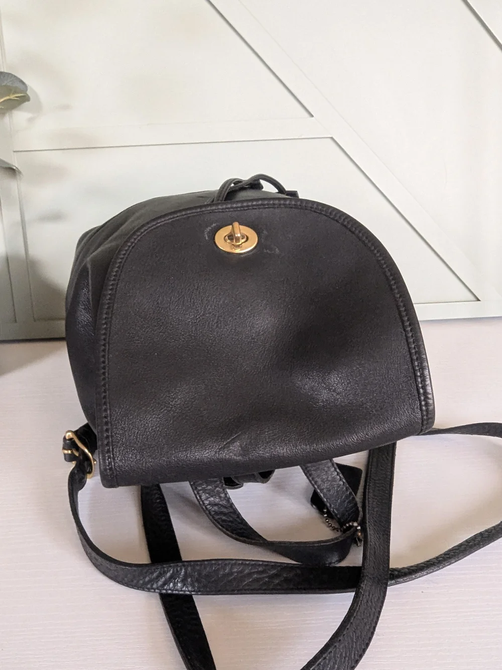 Vintage Coach Leather Mini Daypack Backpack